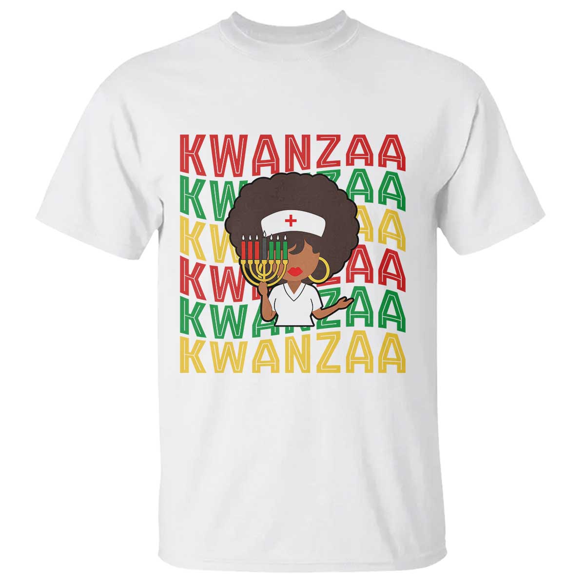 Kwanzaa Nurse Pride T Shirt African Heritage Holiday Gift - Wonder Print Shop