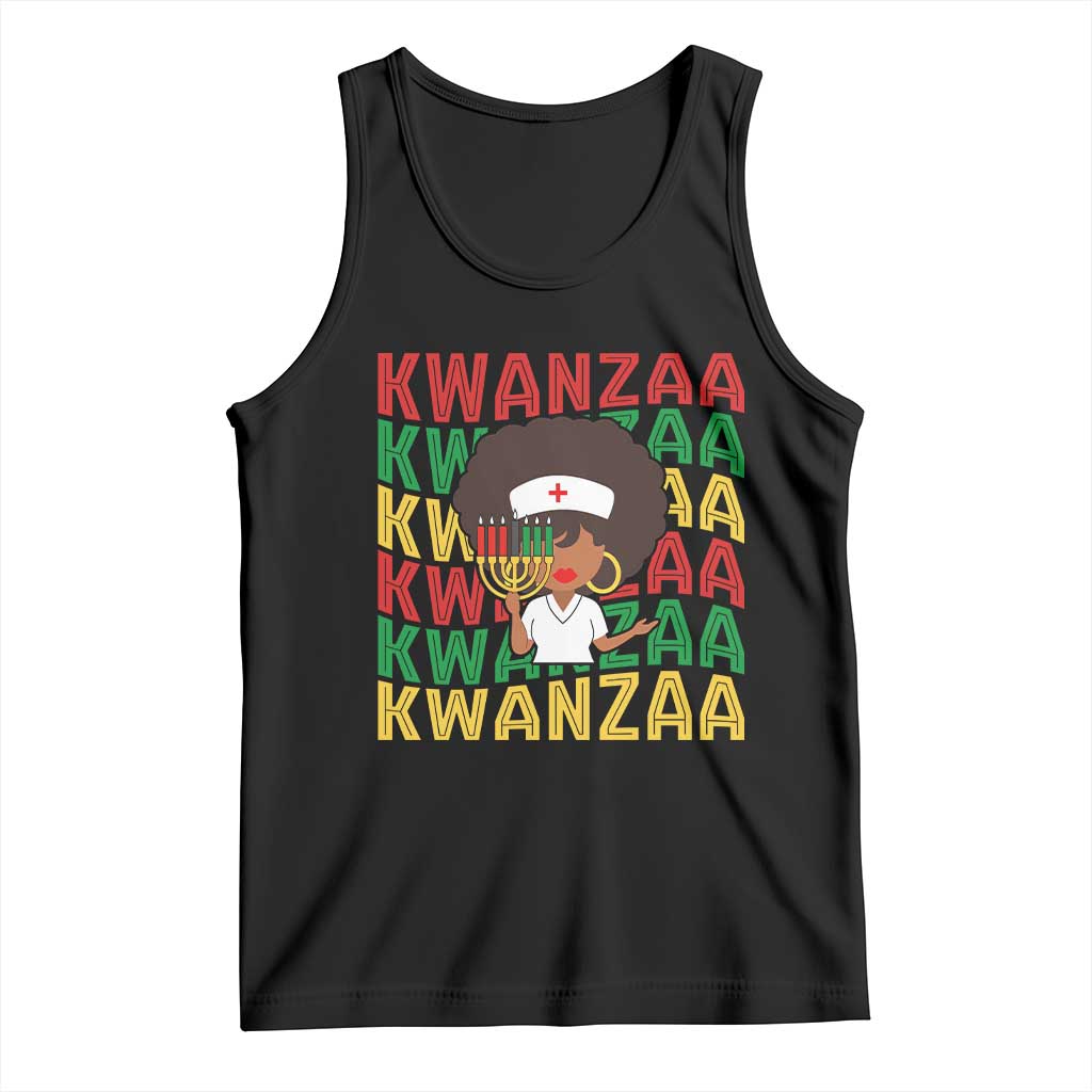 Kwanzaa Nurse Pride Tank Top African Heritage Holiday Gift - Wonder Print Shop