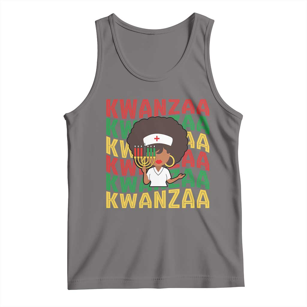 Kwanzaa Nurse Pride Tank Top African Heritage Holiday Gift - Wonder Print Shop