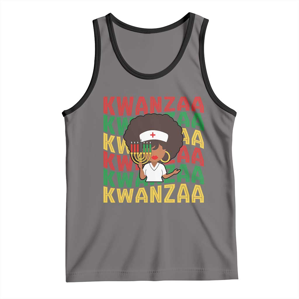 Kwanzaa Nurse Pride Tank Top African Heritage Holiday Gift - Wonder Print Shop