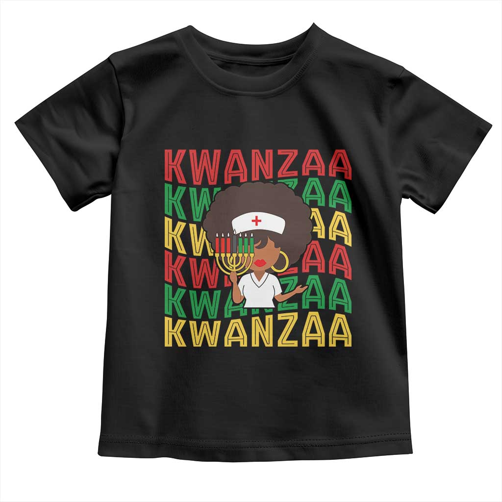 Kwanzaa Nurse Pride Toddler T Shirt African Heritage Holiday Gift - Wonder Print Shop
