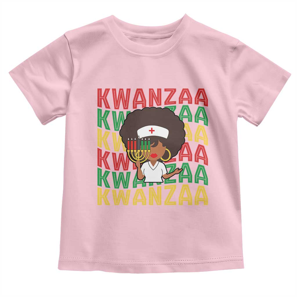 Kwanzaa Nurse Pride Toddler T Shirt African Heritage Holiday Gift - Wonder Print Shop