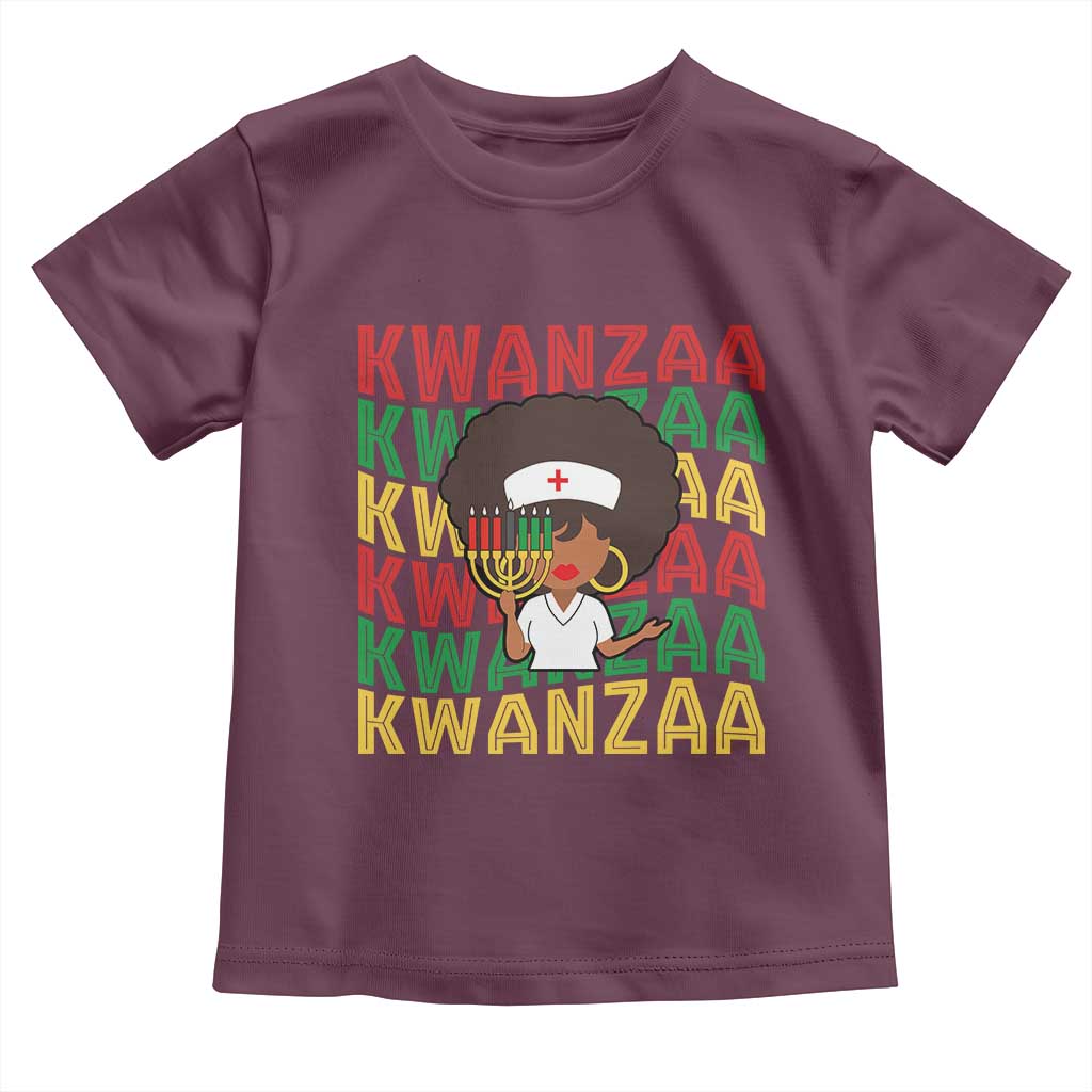 Kwanzaa Nurse Pride Toddler T Shirt African Heritage Holiday Gift - Wonder Print Shop