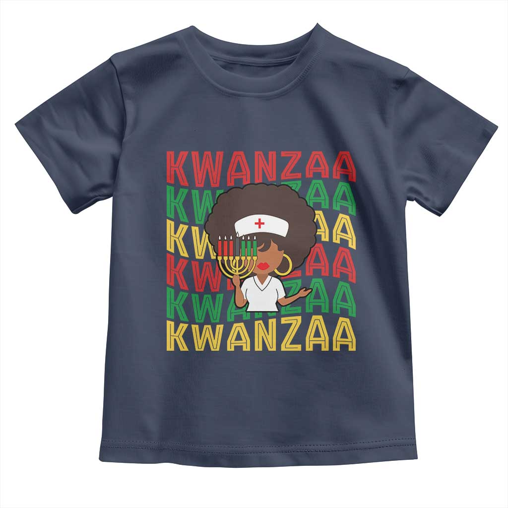 Kwanzaa Nurse Pride Toddler T Shirt African Heritage Holiday Gift - Wonder Print Shop