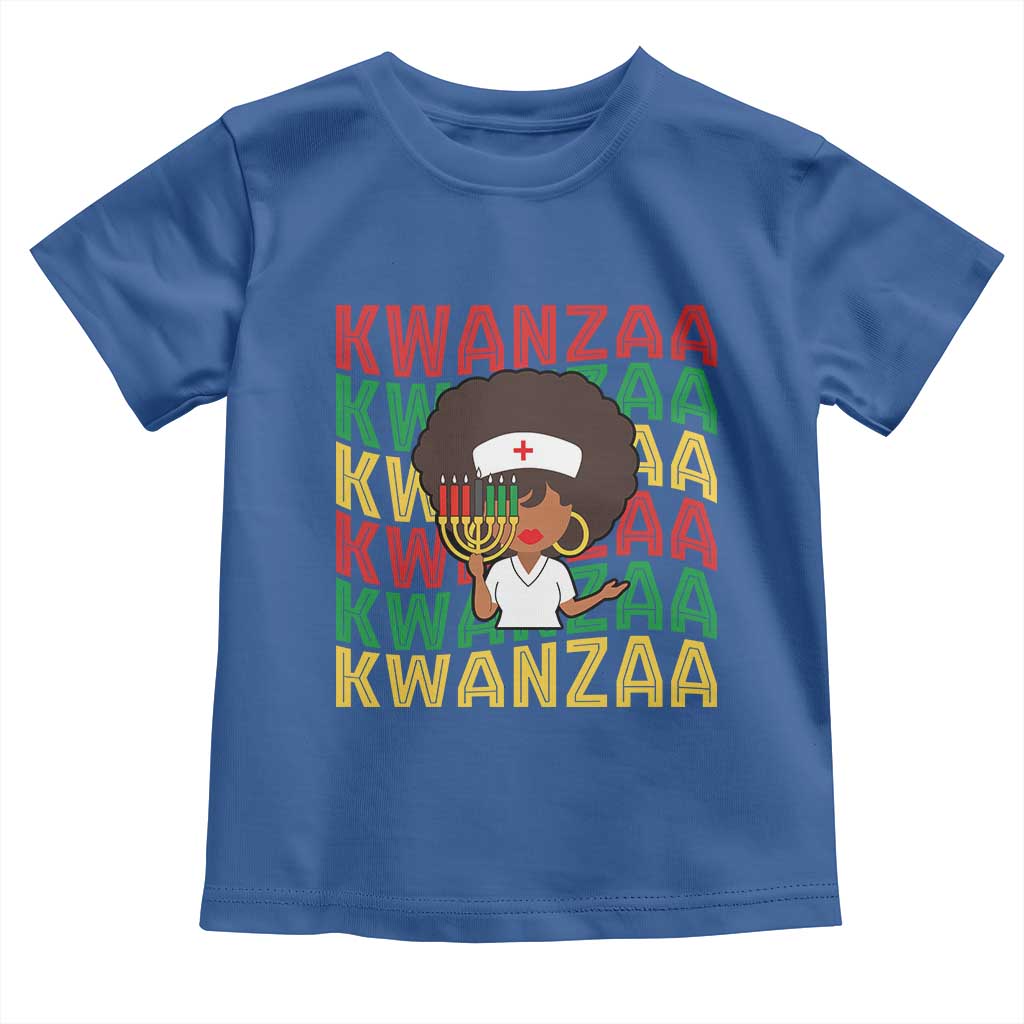 Kwanzaa Nurse Pride Toddler T Shirt African Heritage Holiday Gift - Wonder Print Shop