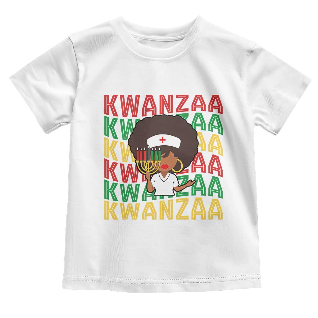 Kwanzaa Nurse Pride Toddler T Shirt African Heritage Holiday Gift - Wonder Print Shop