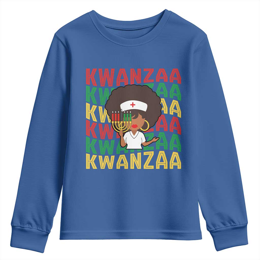 Kwanzaa Nurse Pride Youth Sweatshirt African Heritage Holiday Gift - Wonder Print Shop
