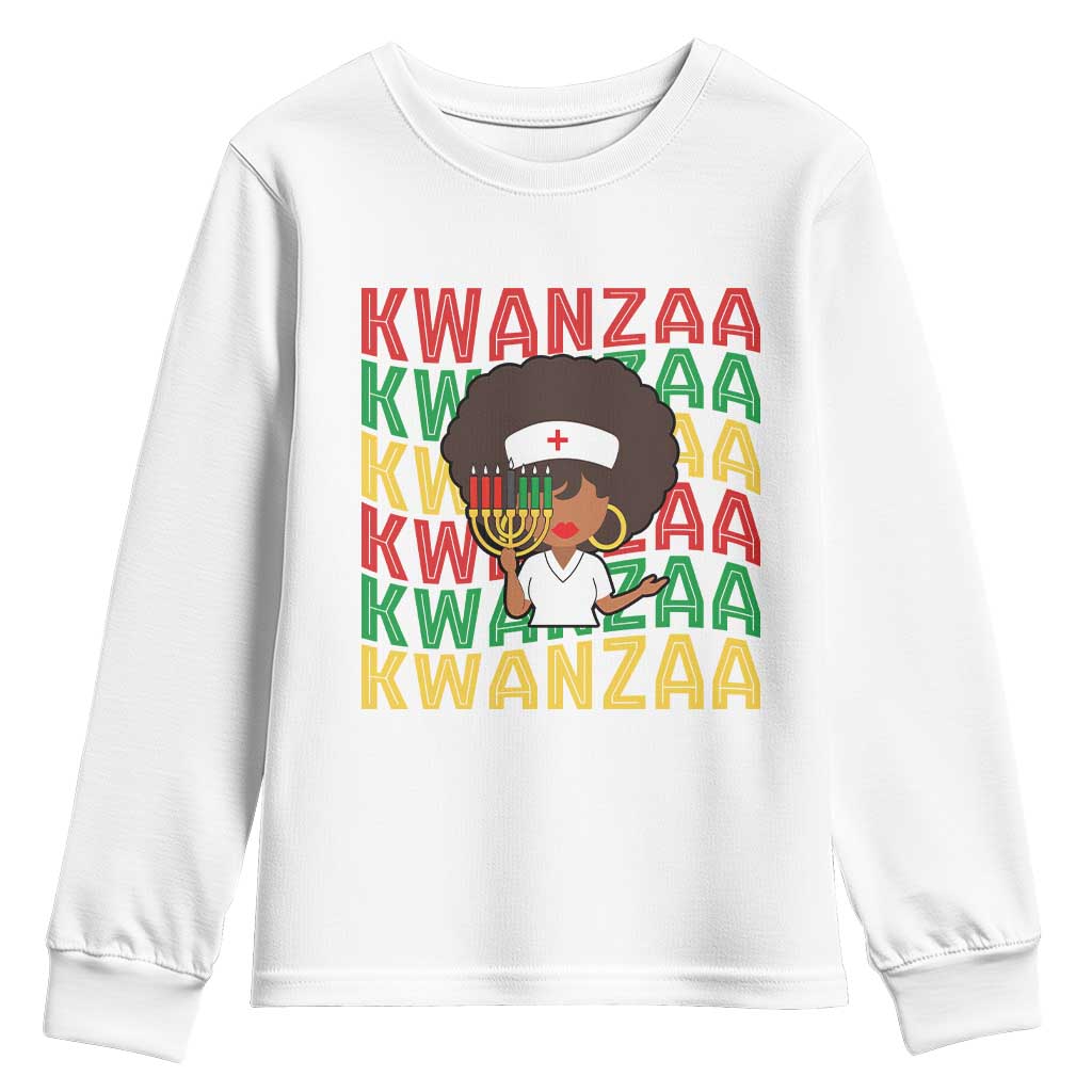 Kwanzaa Nurse Pride Youth Sweatshirt African Heritage Holiday Gift - Wonder Print Shop