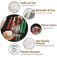Merry Kwanzaa Throw Blanket Nurse African American Holiday Celebration Gift - Wonder Print Shop