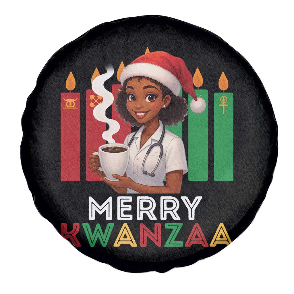 Merry Kwanzaa Spare Tire Cover Nurse African American Holiday Celebration Gift - Wonder Print Shop