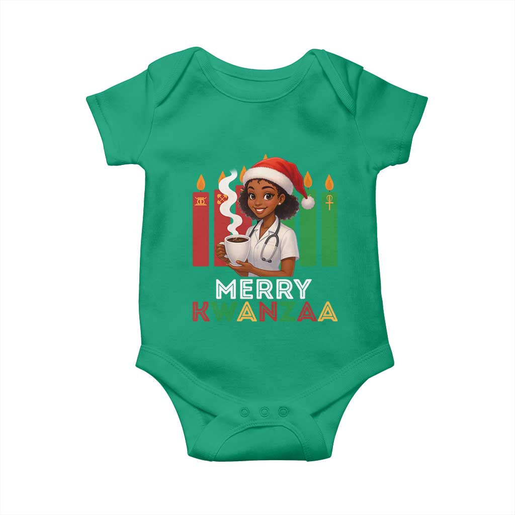 Merry Kwanzaa Baby Onesie Nurse African American Holiday Celebration Gift - Wonder Print Shop