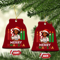 Merry Kwanzaa Ceramic Ornament Nurse African American Holiday Celebration Gift - Wonder Print Shop
