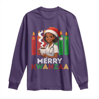 Merry Kwanzaa Long Sleeve Shirt Nurse African American Holiday Celebration Gift - Wonder Print Shop