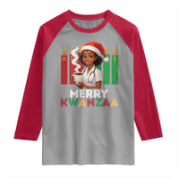 Merry Kwanzaa Raglan Shirt Nurse African American Holiday Celebration Gift - Wonder Print Shop