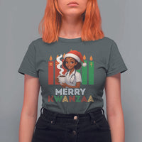 Merry Kwanzaa T Shirt For Women Nurse African American Holiday Celebration Gift - Wonder Print Shop