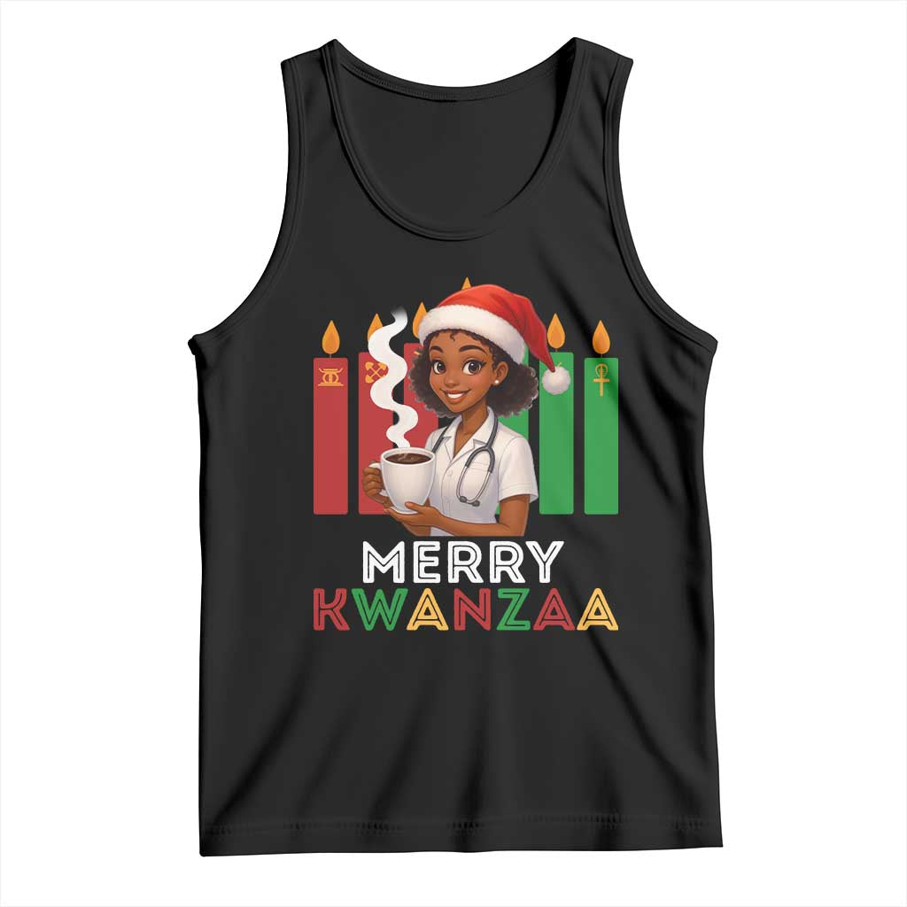 Merry Kwanzaa Tank Top Nurse African American Holiday Celebration Gift - Wonder Print Shop
