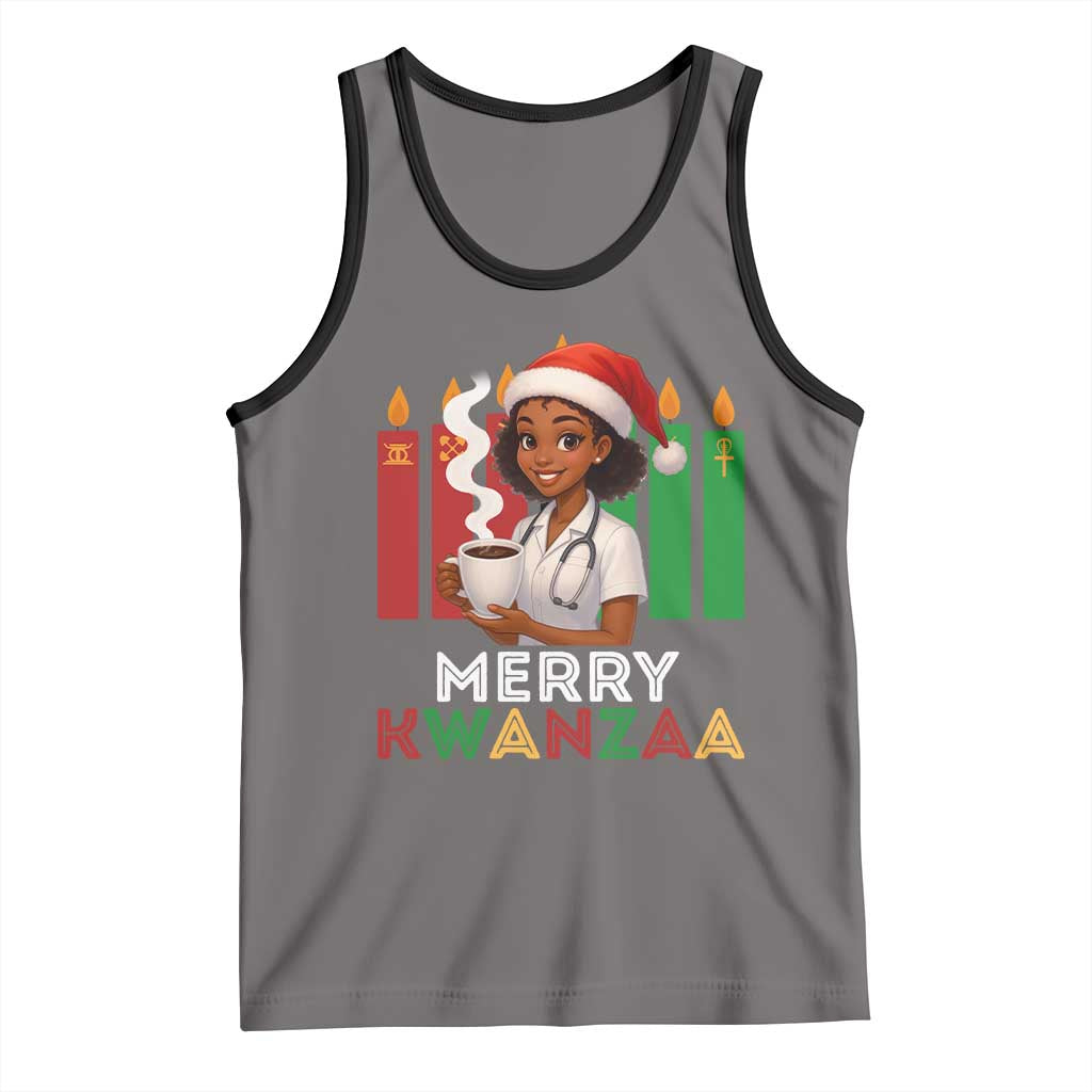 Merry Kwanzaa Tank Top Nurse African American Holiday Celebration Gift - Wonder Print Shop