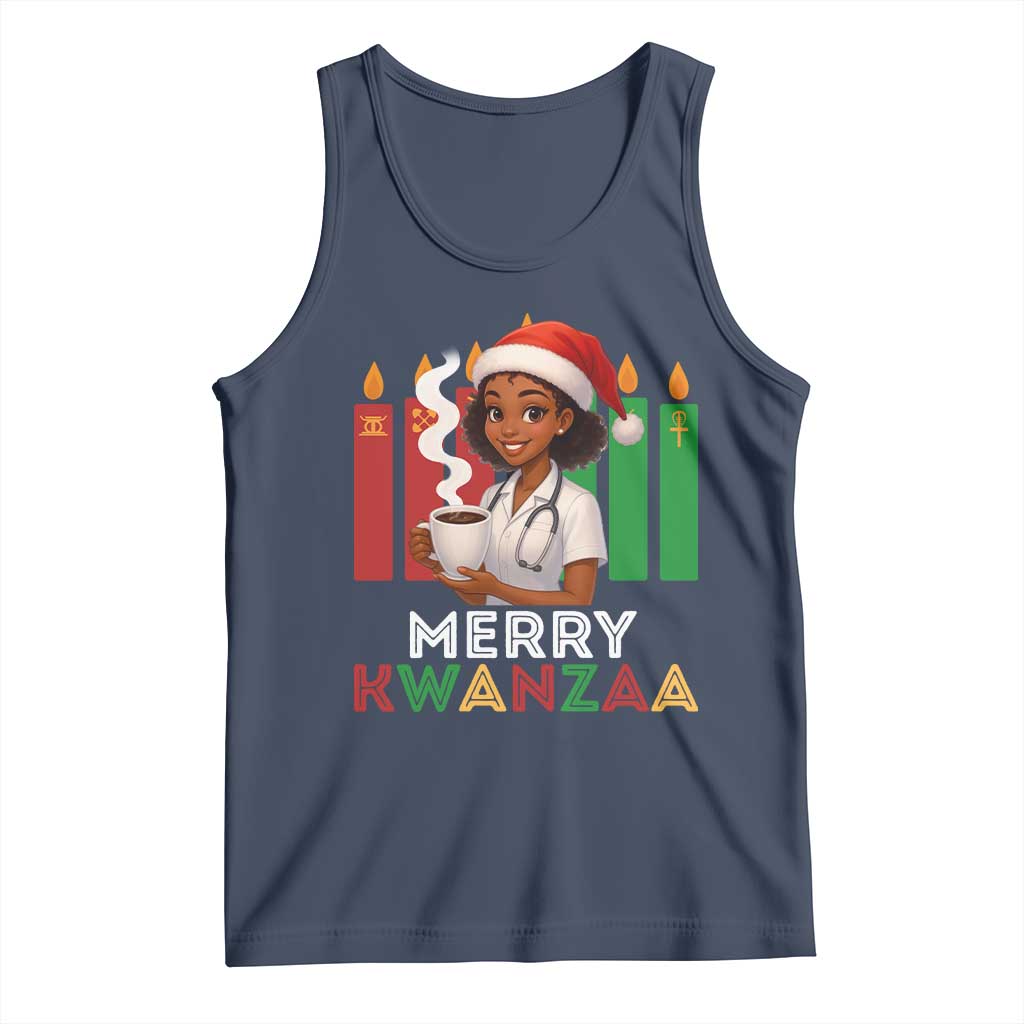 Merry Kwanzaa Tank Top Nurse African American Holiday Celebration Gift - Wonder Print Shop