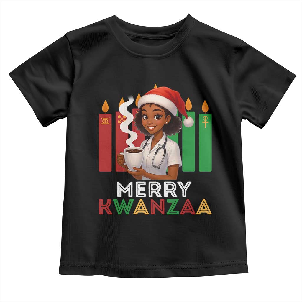 Merry Kwanzaa Toddler T Shirt Nurse African American Holiday Celebration Gift - Wonder Print Shop