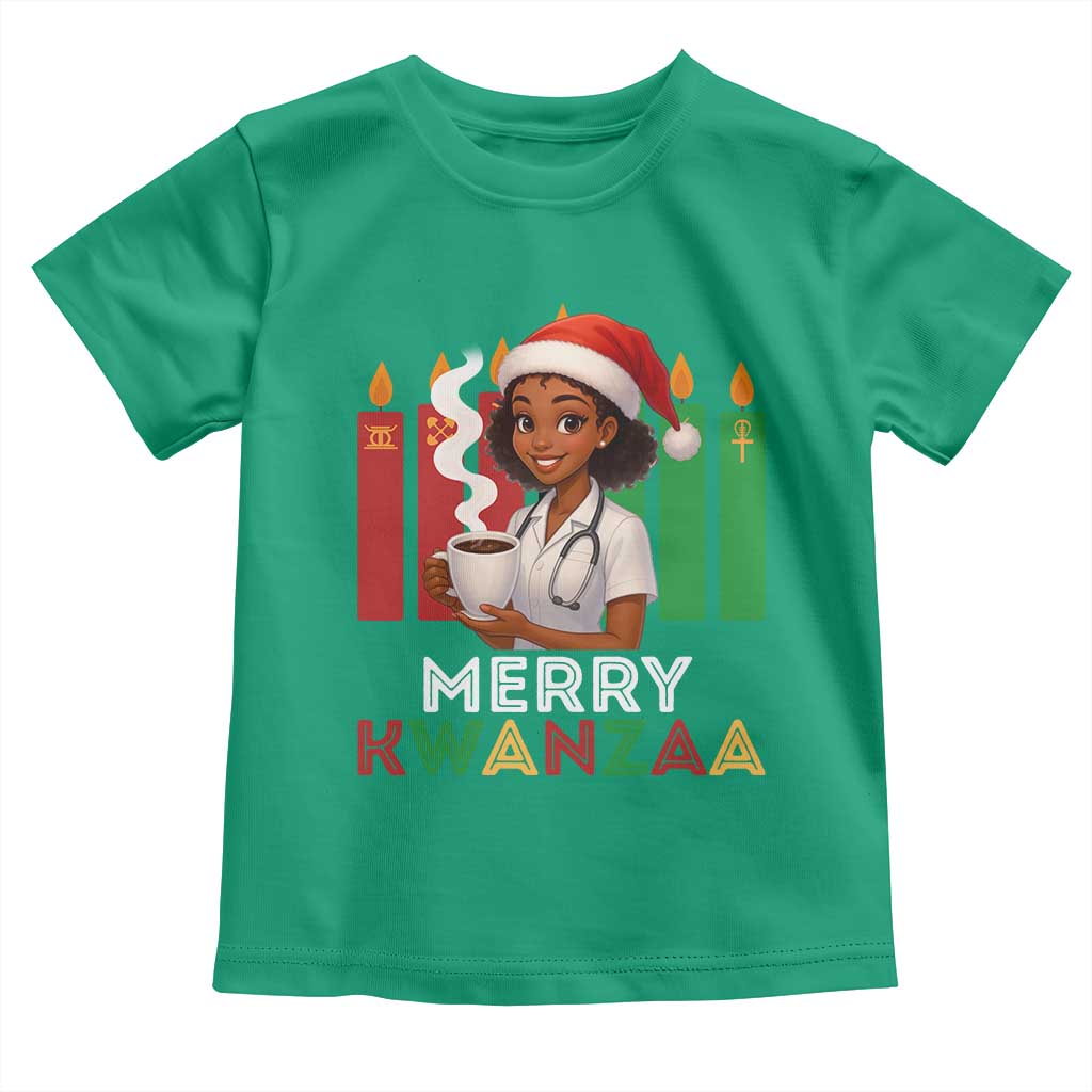 Merry Kwanzaa Toddler T Shirt Nurse African American Holiday Celebration Gift - Wonder Print Shop