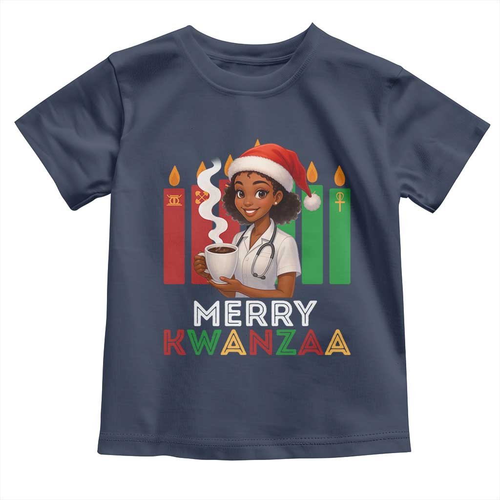 Merry Kwanzaa Toddler T Shirt Nurse African American Holiday Celebration Gift - Wonder Print Shop