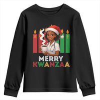 Merry Kwanzaa Youth Sweatshirt Nurse African American Holiday Celebration Gift - Wonder Print Shop