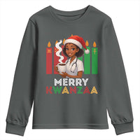 Merry Kwanzaa Youth Sweatshirt Nurse African American Holiday Celebration Gift - Wonder Print Shop