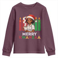Merry Kwanzaa Youth Sweatshirt Nurse African American Holiday Celebration Gift - Wonder Print Shop