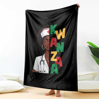 African American Nurse Throw Blanket Joyful Kwanzaa Celebration Gift - Wonder Print Shop