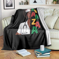 African American Nurse Throw Blanket Joyful Kwanzaa Celebration Gift - Wonder Print Shop
