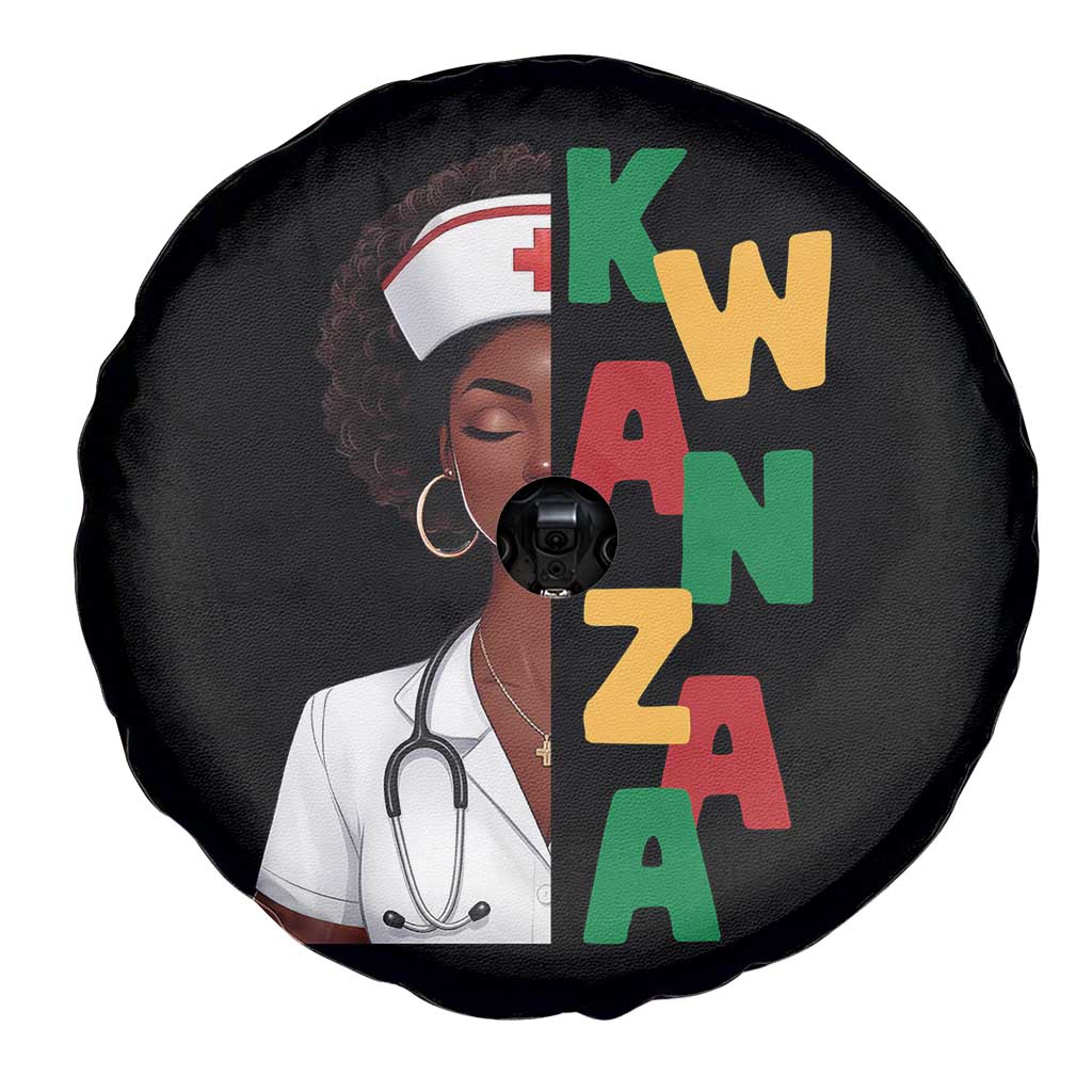 African American Nurse Spare Tire Cover Joyful Kwanzaa Celebration Gift - Wonder Print Shop