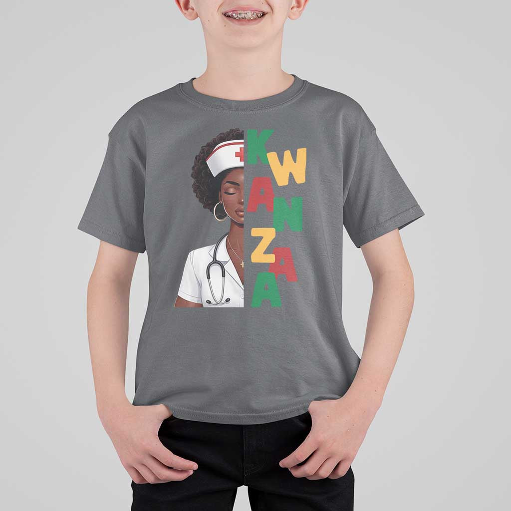 African American Nurse T Shirt For Kid Joyful Kwanzaa Celebration Gift - Wonder Print Shop
