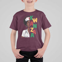 African American Nurse T Shirt For Kid Joyful Kwanzaa Celebration Gift - Wonder Print Shop