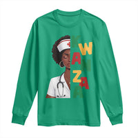 African American Nurse Long Sleeve Shirt Joyful Kwanzaa Celebration Gift - Wonder Print Shop