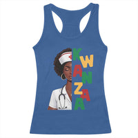 African American Nurse Racerback Tank Top Joyful Kwanzaa Celebration Gift - Wonder Print Shop