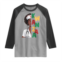 African American Nurse Raglan Shirt Joyful Kwanzaa Celebration Gift - Wonder Print Shop
