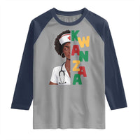 African American Nurse Raglan Shirt Joyful Kwanzaa Celebration Gift - Wonder Print Shop