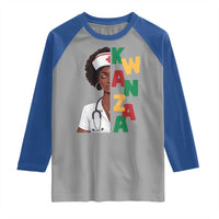 African American Nurse Raglan Shirt Joyful Kwanzaa Celebration Gift - Wonder Print Shop