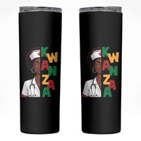 African American Nurse Skinny Tumbler Joyful Kwanzaa Celebration Gift - Wonder Print Shop