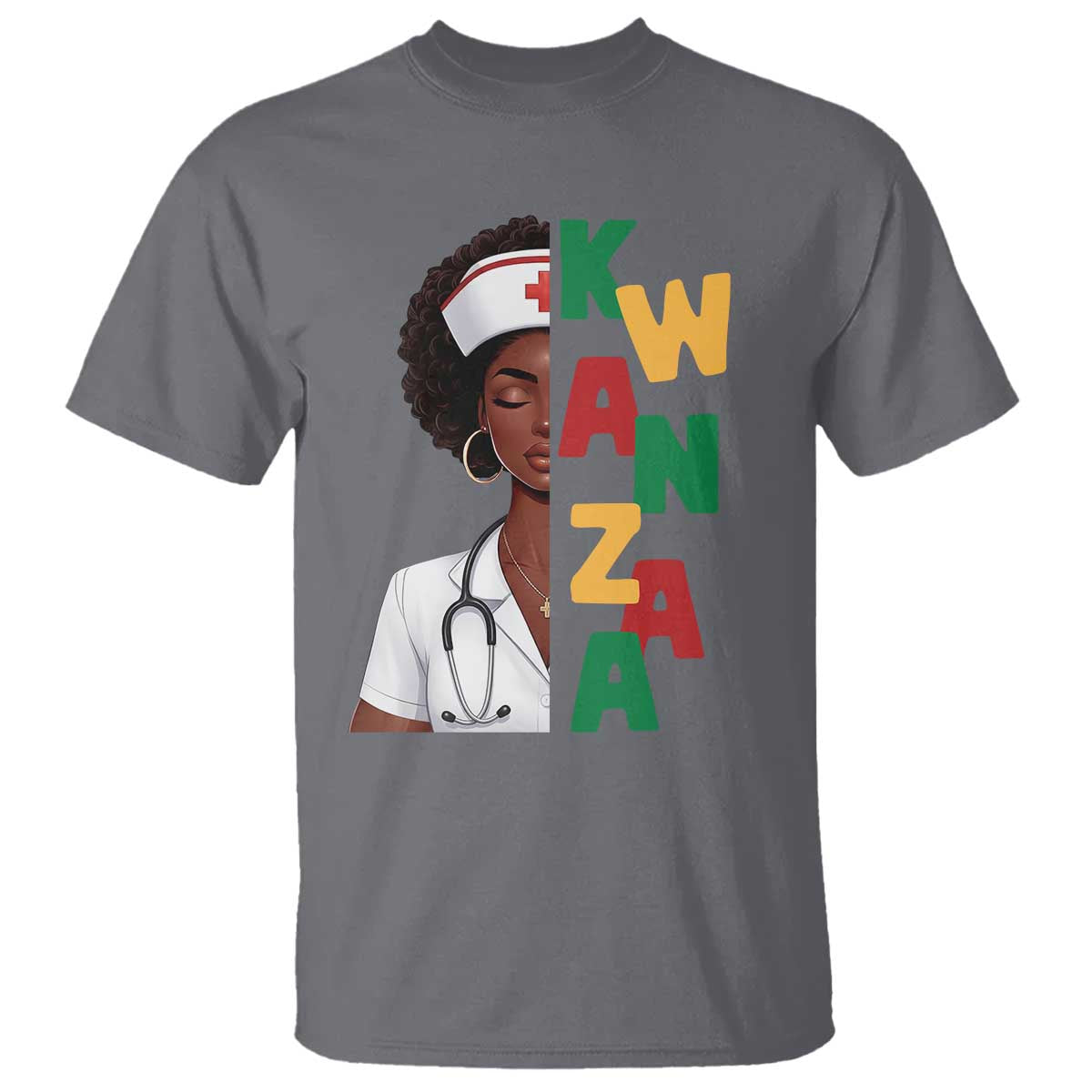 African American Nurse T Shirt Joyful Kwanzaa Celebration Gift - Wonder Print Shop