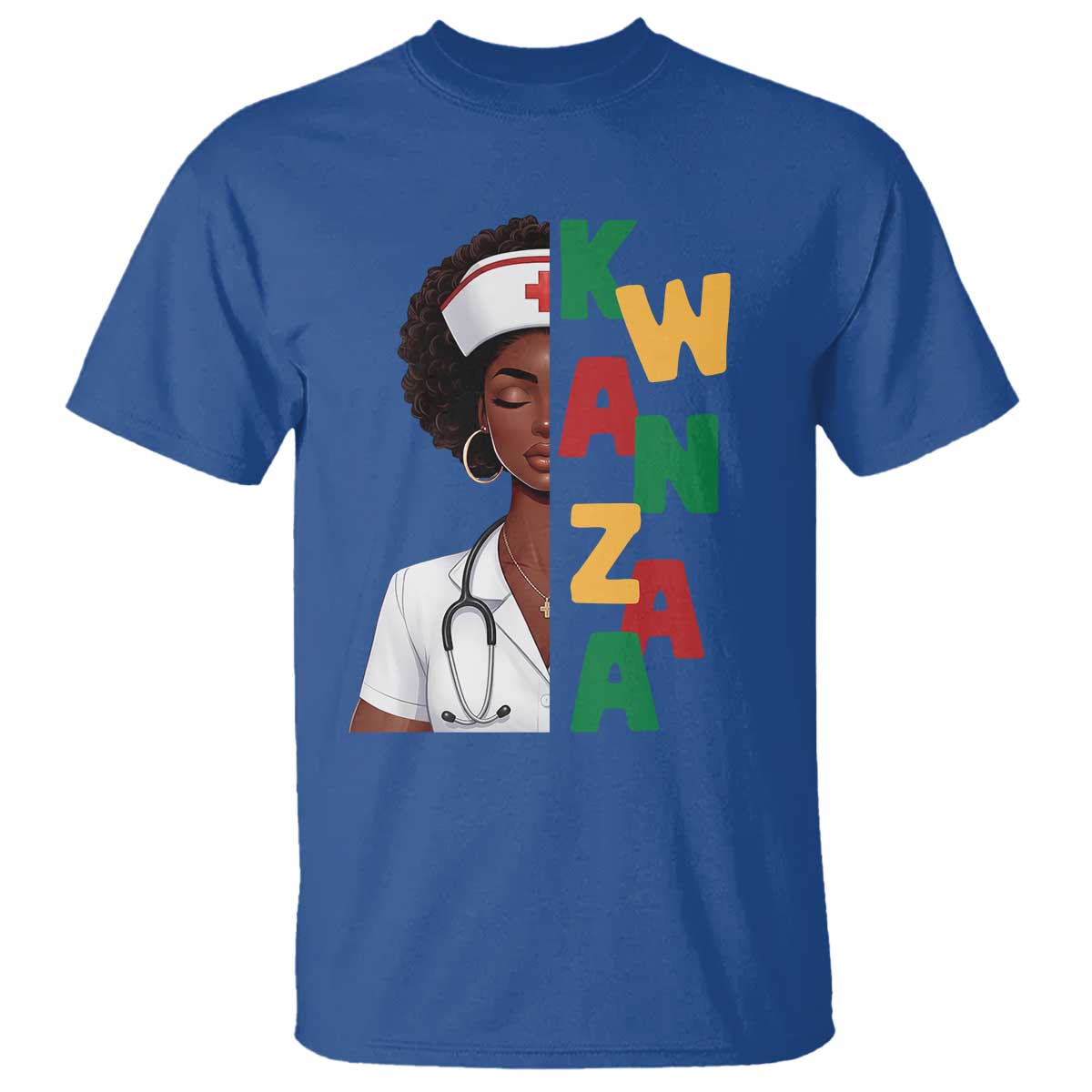 African American Nurse T Shirt Joyful Kwanzaa Celebration Gift - Wonder Print Shop