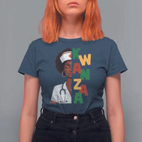 African American Nurse T Shirt For Women Joyful Kwanzaa Celebration Gift - Wonder Print Shop