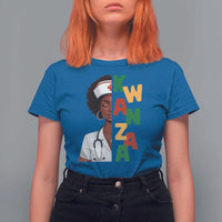 African American Nurse T Shirt For Women Joyful Kwanzaa Celebration Gift - Wonder Print Shop