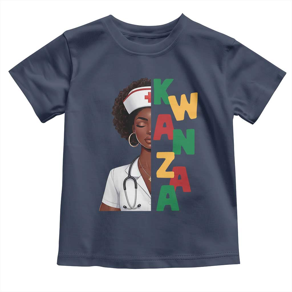 African American Nurse Toddler T Shirt Joyful Kwanzaa Celebration Gift - Wonder Print Shop