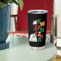 African American Nurse Tumbler Cup Joyful Kwanzaa Celebration Gift - Wonder Print Shop