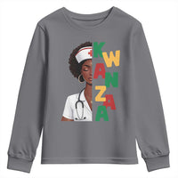 African American Nurse Youth Sweatshirt Joyful Kwanzaa Celebration Gift - Wonder Print Shop