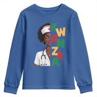 African American Nurse Youth Sweatshirt Joyful Kwanzaa Celebration Gift - Wonder Print Shop