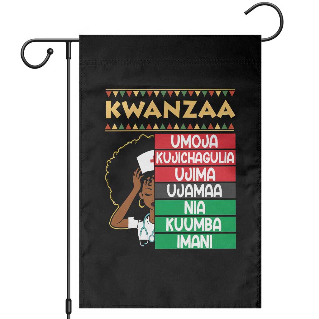 7 Principles Of Kwanzaa Garden Flag Nurse Pride African American Heritage Gift - Wonder Print Shop