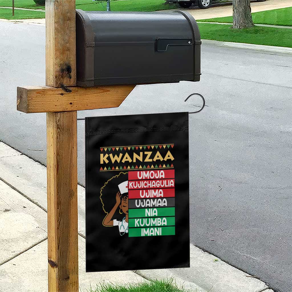 7 Principles Of Kwanzaa Garden Flag Nurse Pride African American Heritage Gift - Wonder Print Shop