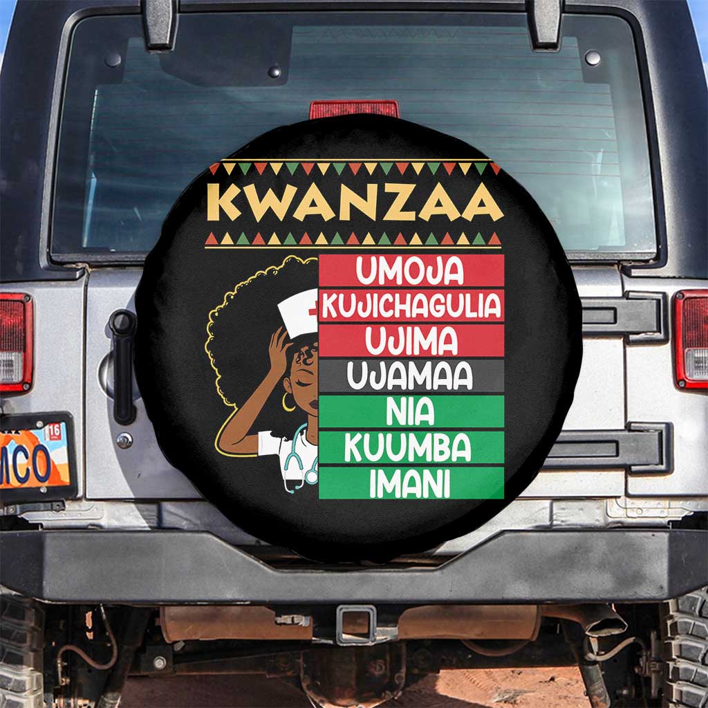 7 Principles Of Kwanzaa Spare Tire Cover Nurse Pride African American Heritage Gift - Wonder Print Shop